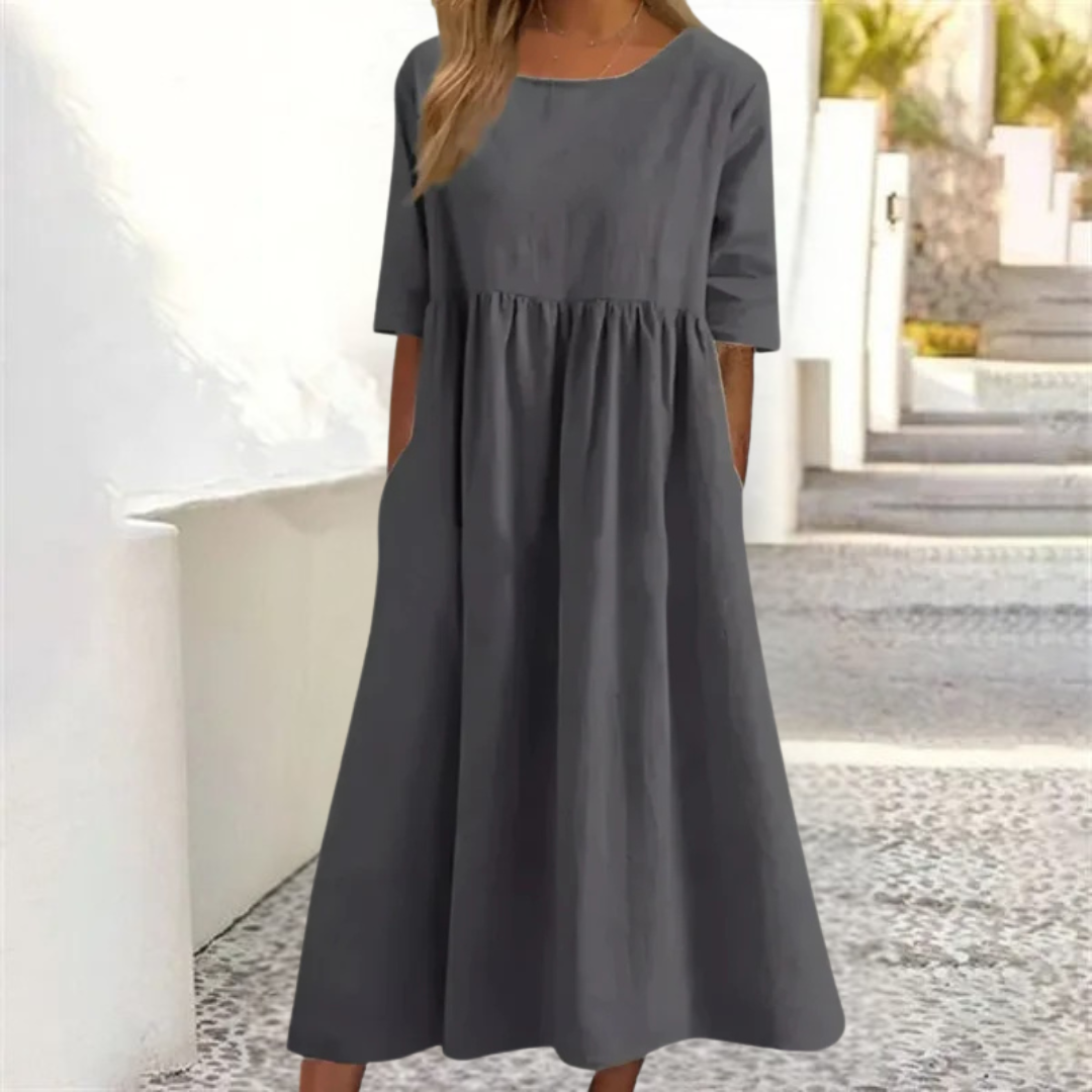 Daisy | Women's Smocked Waist Breezy Midi Dress