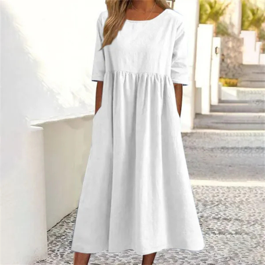Daisy | Women's Smocked Waist Breezy Midi Dress